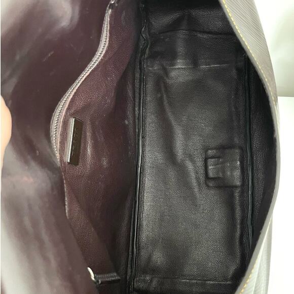 Prada Patent Leather Shoulder Hobo Bag Buckle Flap Triangle Logo - Picture 16 of 17